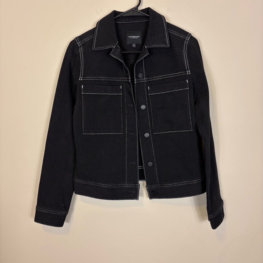 Liverpool Charcoal Black Denim Women’s Jacket XS
